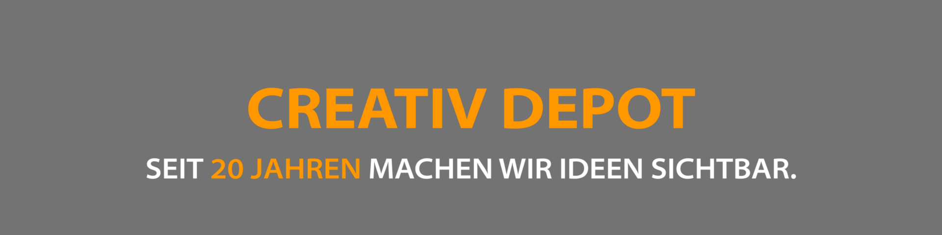 CREATIV DEPOT Georgsmarienhütte, Banner 20 Jahre Digitaldruck, Werbetechnik, Textilveredelung & Werbemittel aus einer Hand.